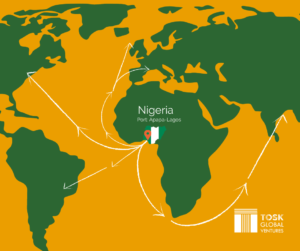 Nigeria in the world map